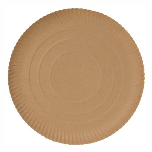 großer Pizzateller Ø34,0cm Duplexkarton FSC®-Mix unbeschichtet braun
